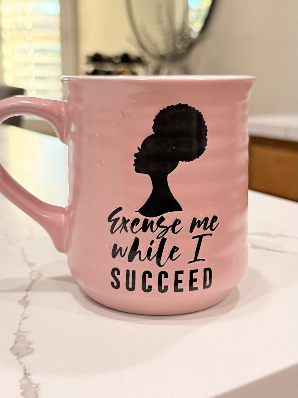 Sheffield Home Forward Together "Excuse Me While I Succeed" Pink Ceramic Mug